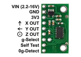 3-axis accelerometer with regulator pins